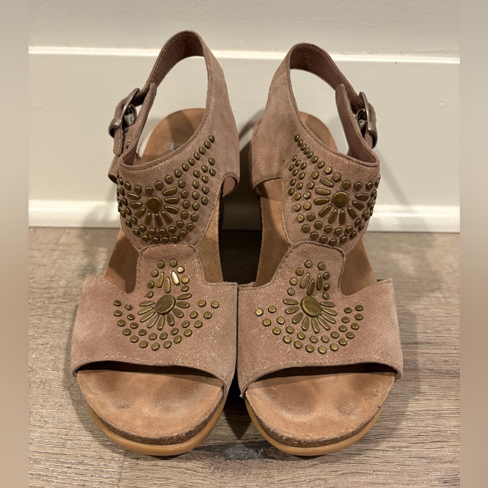 Dansko Brown Studded Women's Sandals (without box)